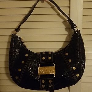 Baby Phat Black croc shoulder purse